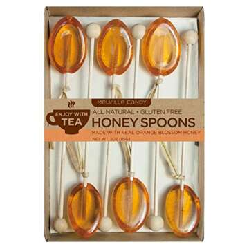 Melville Candy Orange Blossom Honey Spoons [For Tea Lovers] Gluten-Free 6 Count