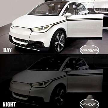 EastFly Never Fade Door Light Led Logo for Dodge Charger Magnum Projector Ghost Shadow Puddle Courtesy Step Lights (1. Scat Pack Emblem for Charger)