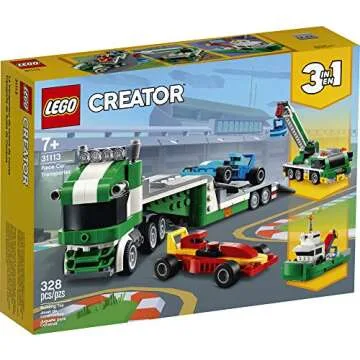 LEGO Creator 3in1 Race Car Transporter 31113 Building Kit; Makes a Great Gift for Kids Who Love Fun Toys and Creative Building, New 2021 (328 Pieces)