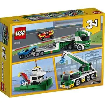 LEGO Creator 3in1 Race Car Transporter 31113 Building Kit; Makes a Great Gift for Kids Who Love Fun Toys and Creative Building, New 2021 (328 Pieces)