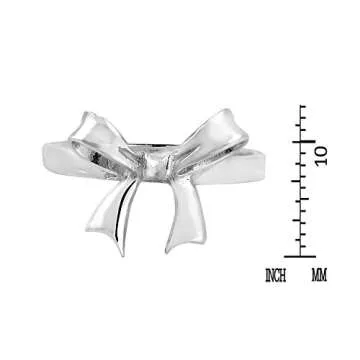 Charming Sterling Silver Bow Ring - Stylish Fashion Accessory