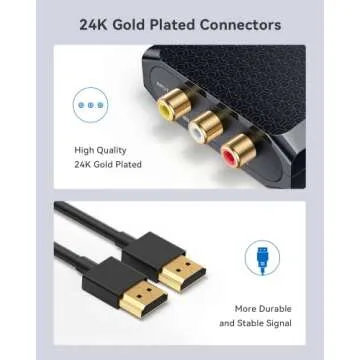 WENTER RCA to HDMI Converter, 1080P AV to HDMI Converter, Mini Composite CVBS Audio Video Adapter Supports PAL/NTSC for VCR/VHS/Xbox/PS3/STB/N64/Wii/TV/PC/Blue-Ray DVD Players