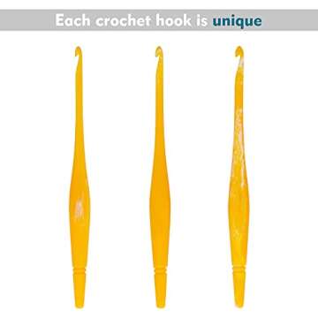 Ommi Ergonomic Handle Crochet Hooks | Handcrafted 7’’ Crochet Hook | Perfect for Gift!