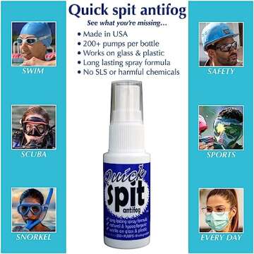 JAWS, Premium Anti-Fog Spray for Eye Glasses, Mirrors, Plastic Windows, Swim Goggles , Diving Masks-...