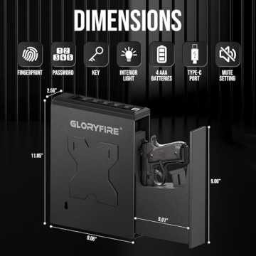 Quick Access Biometric Pistol Safe for Firearm Security