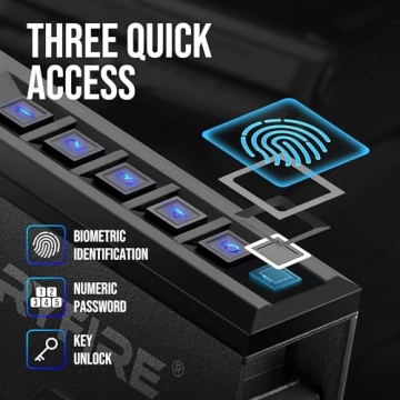 Quick Access Biometric Pistol Safe for Firearm Security