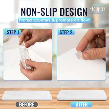 Stonite Dish Drying Mat Bundle - Elegant & Practical