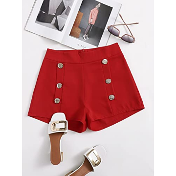 SweatyRocks Casual High Waist Shorts for Women Stylish Workwear