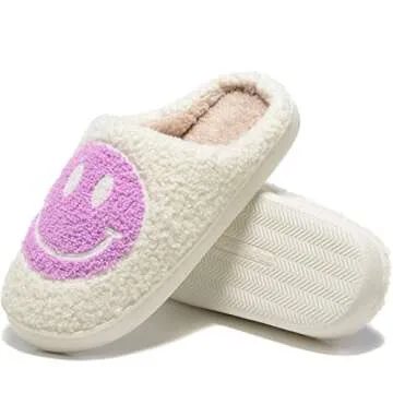 Charming Retro Fuzzy Face Slippers for Everyone