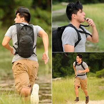 Tactical Molle Hydration Pack Backpack with 3L Water Bladder. Lightweight & Durable Military Daypack Keeps Water Cold Up to 4 Hours | for Hiking Running Cycling Camping Biking