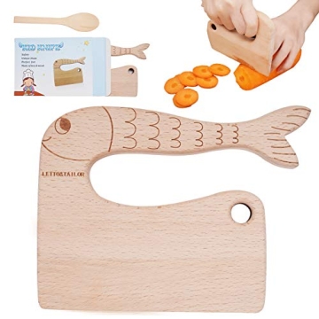 LETTO & TAILOR Kids Wooden Knife for Safe Cooking Fun