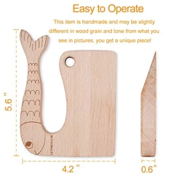 LETTO & TAILOR Kids Wooden Knife for Safe Cooking Fun