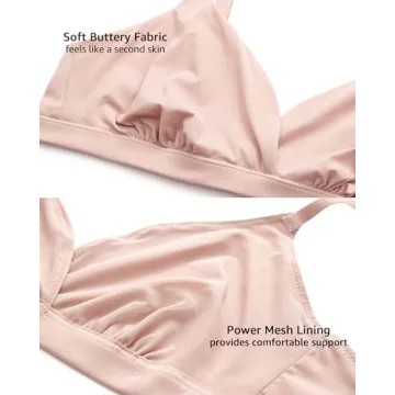 Comfortable INLYRIC Triangle Bralette in Gentle Rose