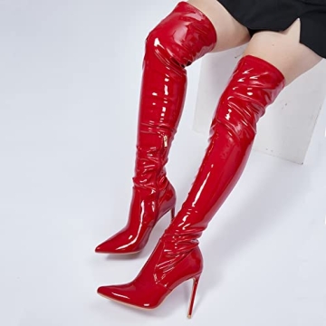 GENSHUO Stylish Over the Knee Boots for Women