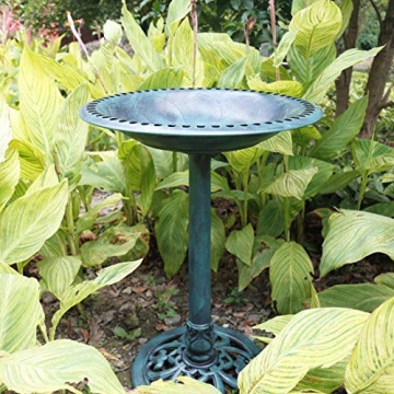 VIVOHOME Solar Powered Garden Bird Bath for Birds