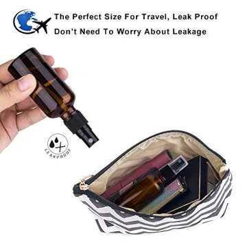 Elegant 2oz Amber Glass Spray Bottles Set with Sprayers