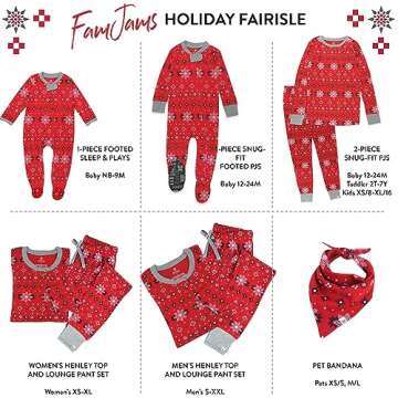 HonestBaby Family Matching Holiday Pajamas Organic Cotton, Women, Kids, Toddlers, Baby Boys, Girls, ...