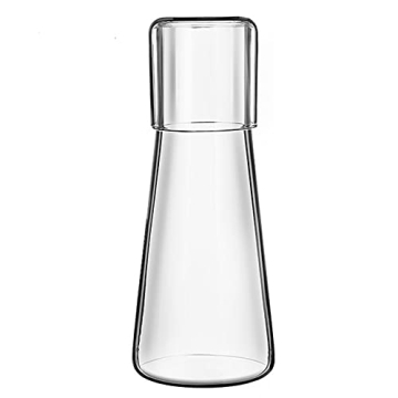 ZILJJ 850ml Bedside Water Carafe and Glass Set - Stylish, Functional Gift!