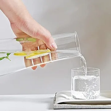 Elegant ZILJJ 850ml Bedside Water Carafe Set for Home