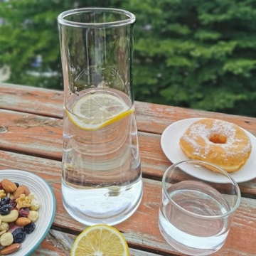 Elegant ZILJJ 850ml Bedside Water Carafe Set for Home