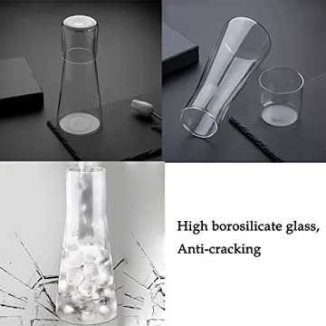 Elegant ZILJJ 850ml Bedside Water Carafe Set for Home