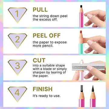 BRAWNA 12 Pcs Brow Pro Peel Off Pencils with 1 Sharpener - Waterproof Eyebrow Mapping Pencil - Microblading Supplies - PMU Kit - Black