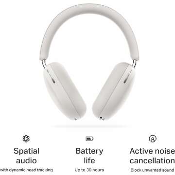 Sonos Ace Soft White Noise Cancelling Headphones