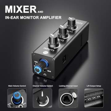 Xvive PX Portable Personal Mixer for Musicians and DJs