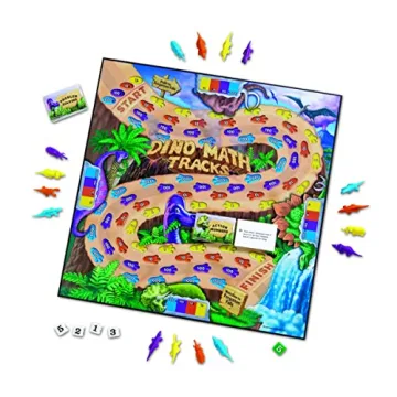 Learning Resources Dino Math Tracks Game for Kids Ages 6+