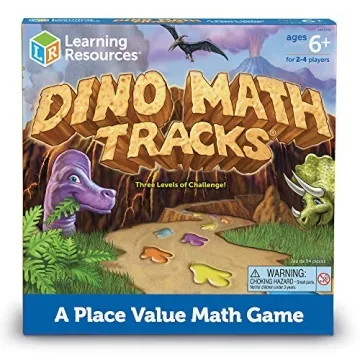 Learning Resources Dino Math Tracks Game for Kids Ages 6+