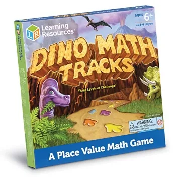 Learning Resources Dino Math Tracks Game for Kids Ages 6+