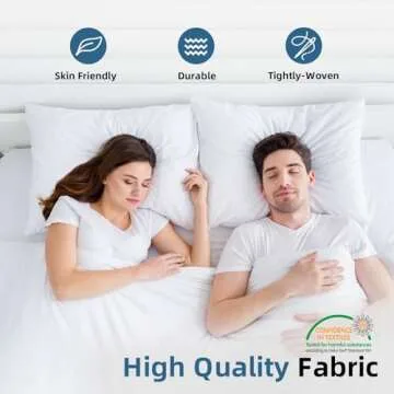 YSTHER Down Feather Throw Pillow Inserts 14x22 Set of 2 Firm Large Lumbar Pillows for Bed Decorative Couch Soft Pillows for Sleeping Indoor White Cotton Pillow Sofa Travel