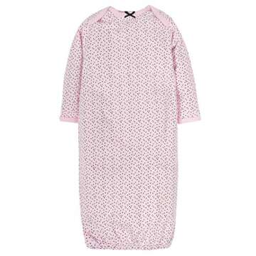 Gerber Unisex Baby Boy and Girls 4-Pack Sleeper Gown Bunny Pink 0-6 Months