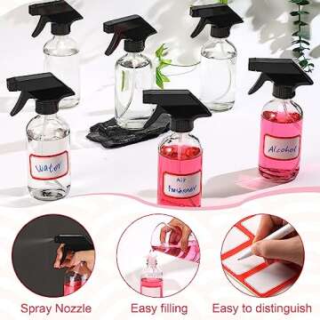 Norme 24 Pcs Glass Spray Bottles Set for Essential Oils