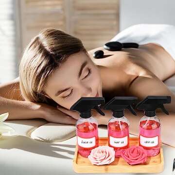 Norme 24 Pcs Glass Spray Bottles Set for Essential Oils