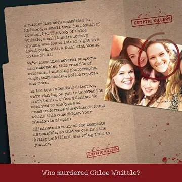Cryptic Killers Unsolved Murder Mystery Game - Cold Case File Investigation - Detective Clues/Eviden...