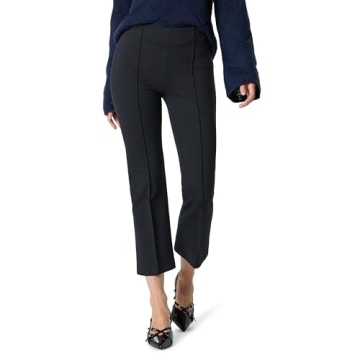 The Drop Women’s Kristy Ponte Kick Crop - Chic Black Pants for Every Occasion