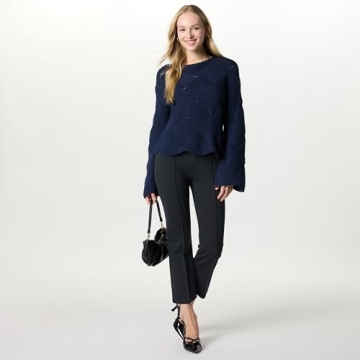 Stylish The Drop Women’s Kristy Ponte Kick Crop Pants