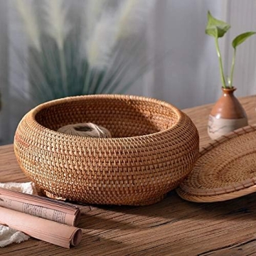 KODENG Hand-Woven Rattan Storage Baskets - Elegant Solutions