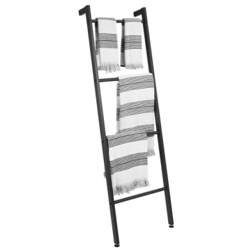 mDesign Metal Blanket and Towel Ladder - Stylish & Functional