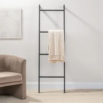 mDesign Metal Blanket and Towel Ladder - Stylish & Functional