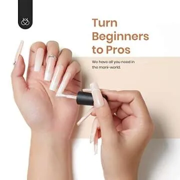 Beetles Gel Nail Kit Gel Nail Tips, 500Pcs Pre-shaped Long Square Gelly Tips Clear Press on Nail Tips Full Cover False Nails for Gel Art Soak Off Nail Extensions Acrylic Nails Women Gifts