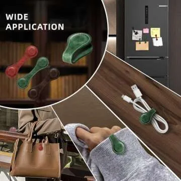 Vintage Leather Magnetic Bookmarks Set for Readers and Students