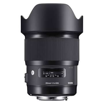 Sigma 20mm F1.4 Art DG HSM Lens for Canon - Exceptional Clarity