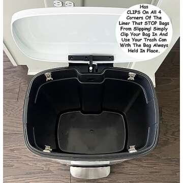 Homie 13 Gallon Kitchen Trash Can with Soft Close Lid