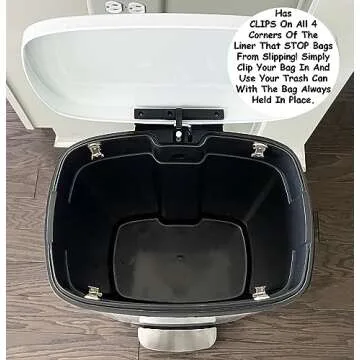 Homie 13 Gallon Kitchen Trash Can with Soft Close Lid