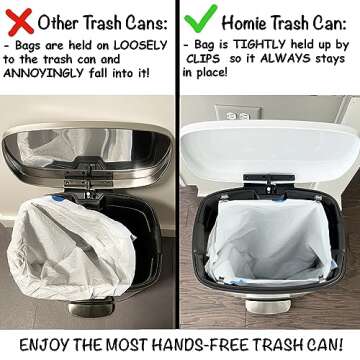 Homie 13 Gallon Kitchen Trash Can with Soft Close Lid