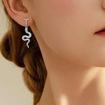 Stylish Snake Dangle Earrings for Music Lovers - T&S Jewelry