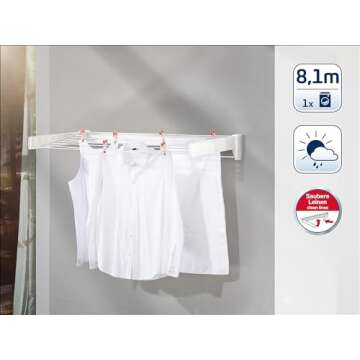 Revolutionize Laundry with Leifheit Telefix 100 Wall Mount Drying Rack