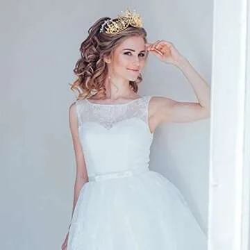 FASOTY Queen Crown Gold Tiaras and Crowns for Women Girls Crystal Princess Tiara Rhinestone Headband for Wedding Bridal Birthday Party Prom Halloween Christmas Costume Cosplay